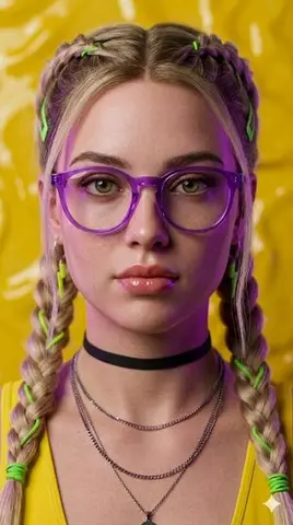Cyberpunk Braided Portrait