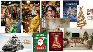 Batch Generation of Christmas Backstage Photos