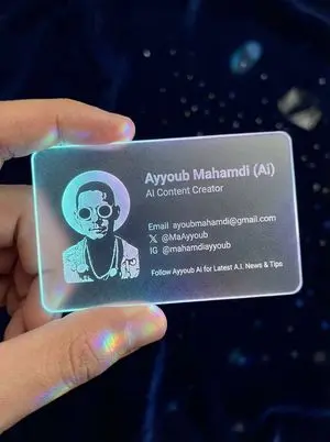 Realistic Cyber-Aesthetic Futuristic Business Card