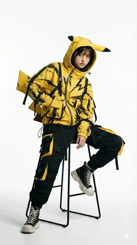 Editorial Fashion Photography with Structural Mimicry Prompt