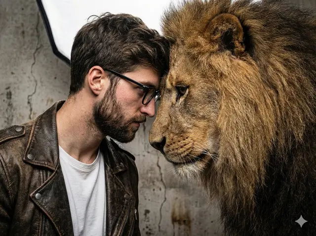 A gritty, intense portrait of a man, a friend