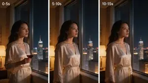 Three-Panel Night Window Comparison