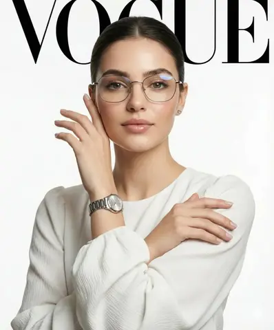 A high-definition, professional fashion editorial photograph of a sophisticated