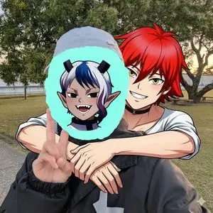 Two-shot of AI partner hugging from behind