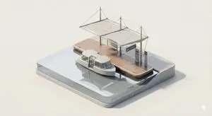 3D Isometric Urban Transit Stop Diorama Prompt