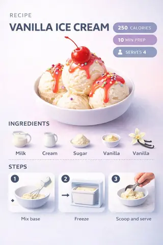 Ultra-clean modern recipe infographic