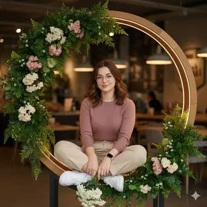Ultra-realistic café lifestyle portrait with identity lock prompt