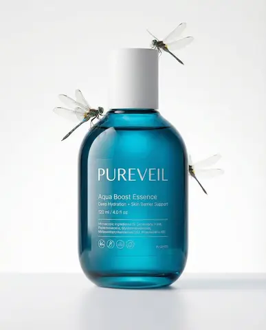 A professional skincare shot of a [product container] with