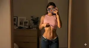 Dramatic Mirror Selfie Image Prompt for Nano Banana Pro