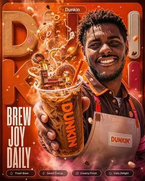 Dunkin Iced Coffee Poster