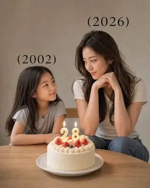 Time-Travel Birthday Reunion Portrait