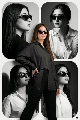Modern Editorial Fashion Collage Poster