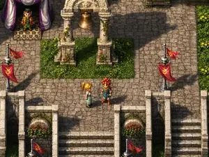 Isometric JRPG Town Plaza Scene