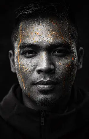 Dark Gatorade-Style Portrait