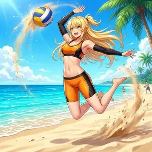Prompt for Converting Subject into a Beach Volleyball Player