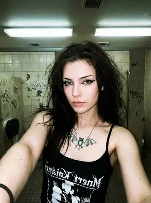 Y2K Grunge Bathroom Selfie Prompt