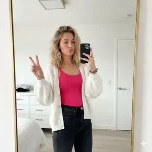 Detailed JSON prompt for a mirror selfie image generation