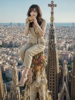 Surreal Landmark Dining Portrait