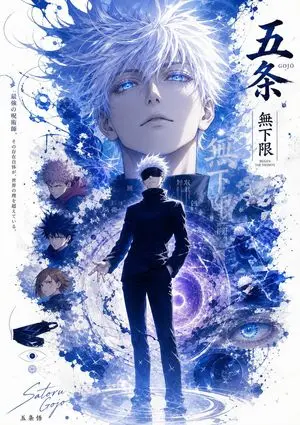 Blue Sorcerer Anime Poster Collage