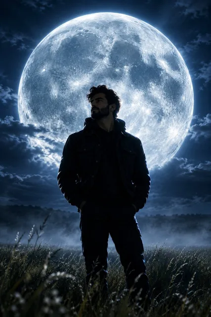 Profile / Avatar - Giant Moon Night Silhouette