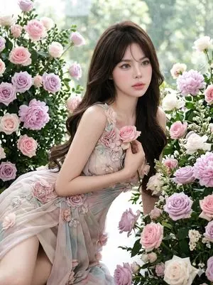 Ethereal Floral Studio Portrait
