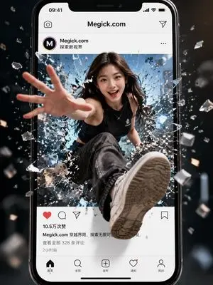 Phone Screen Breakthrough Social Post