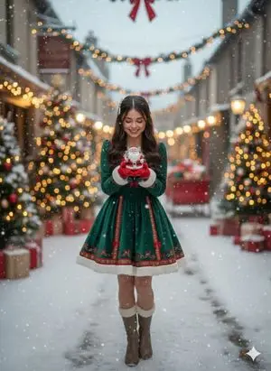 Whimsical Christmas Fantasy Portrait
