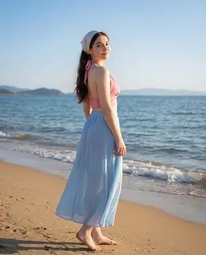 Sun-Kissed Beach Portrait with Identity Lock