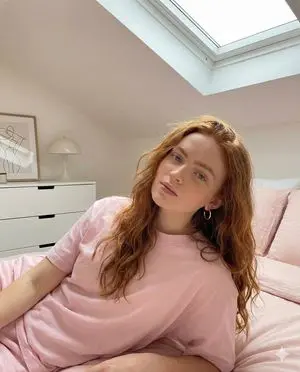 Bold Pink Statement Fashion Editorial Portrait (Sadie Sink)