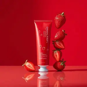 Premium Cosmetic Product Ad for Strawberry Toothpaste