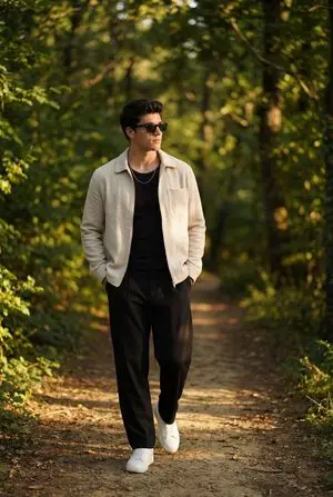 Golden Hour Outdoor Portrait of a Stylish Man