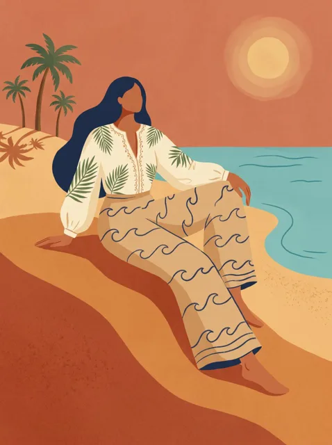 Egyptian Summer Fashion Illustration
