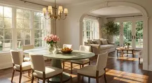 Sophisticated Interior Design Photograph Prompt (Dining/Living Space)