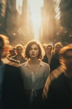 Cinematic Conceptual Portrait with Radial Motion Blur