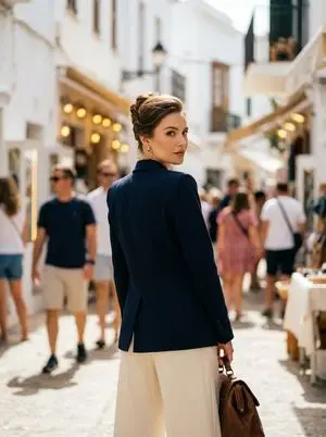 High Fashion Mediterranean Street Portrait Prompt