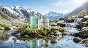 Ultra-Luxurious Skincare Product Photography in Alpine Setting