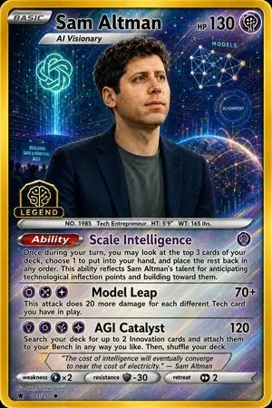 Holographic AI Visionary Trading Card