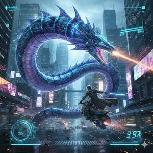 Nano Banana Pro Prompt: Final Fantasy Leviathan vs Player (Cyberpunk)