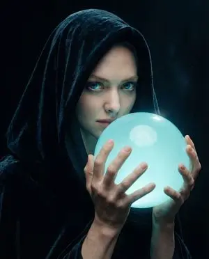Cinematic Mystery Portrait: Prophecy Reflection