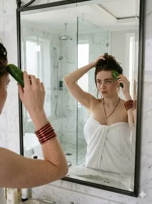 Candid Mirror Reflection Lifestyle Portrait