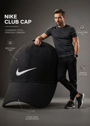 Premium Brand Infographic with Male Model