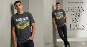 Fashion Magazine Style Sponge T-shirt with 'Error'
