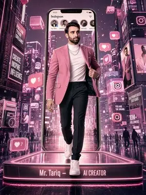 Neon Instagram AI Creator Poster