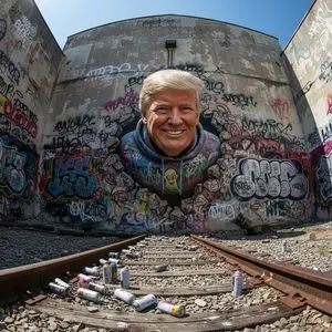 3D Breakout Graffiti Mural Portrait