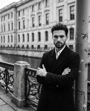 Monochromatic Film Noir Male Portrait