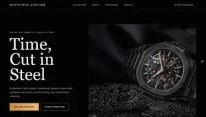 Luxury Watch Hero Web Design