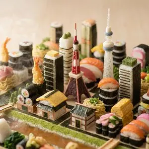 Edible Cityscape Diorama (Double Inference)