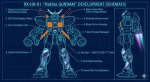 HaHaa Gundam blueprint concept