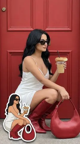 Fashion Editorial with Exact 2D Cartoon Duplicate