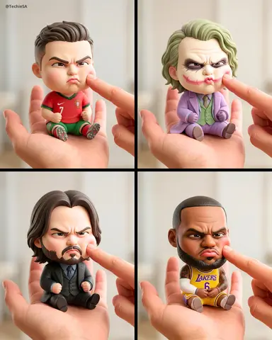A mini chibi version of the character in the